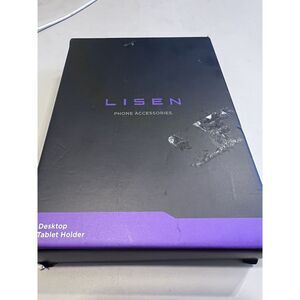 LISEN Black Desktop Tablet Holder Stand Adjustable Foldable Portable